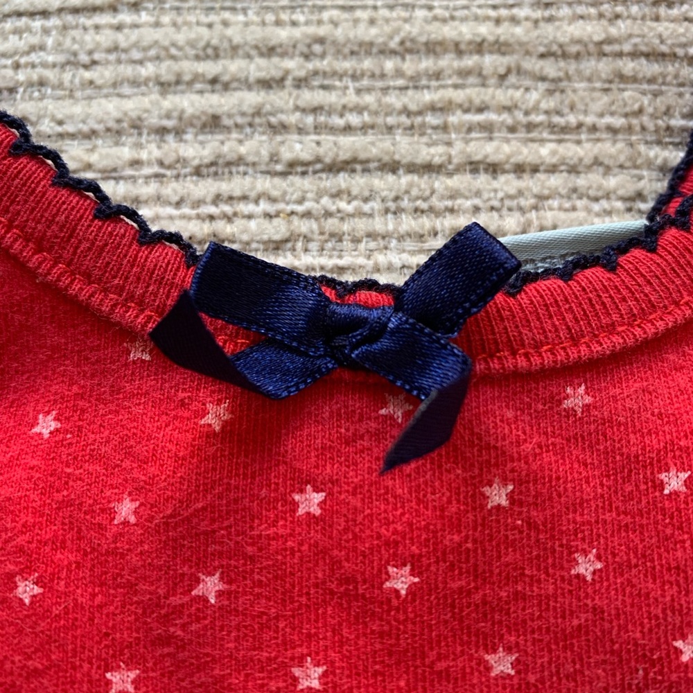 Healthtex Vintage Toddler Girl Red Sleeveless Dress with Flower Detail - 3T - Picture 7 of 9